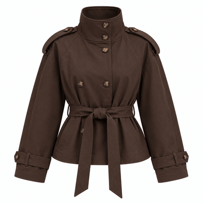 Women's Seraphine Cropped Military Trench Jacket