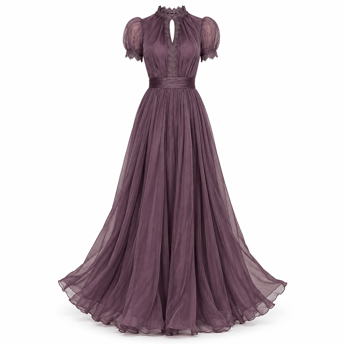 Women's Seraphine Lace-Trim Chiffon Occasion Dress