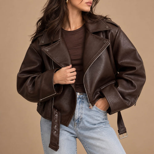 Women's Valentina Oversized Moto Jacket