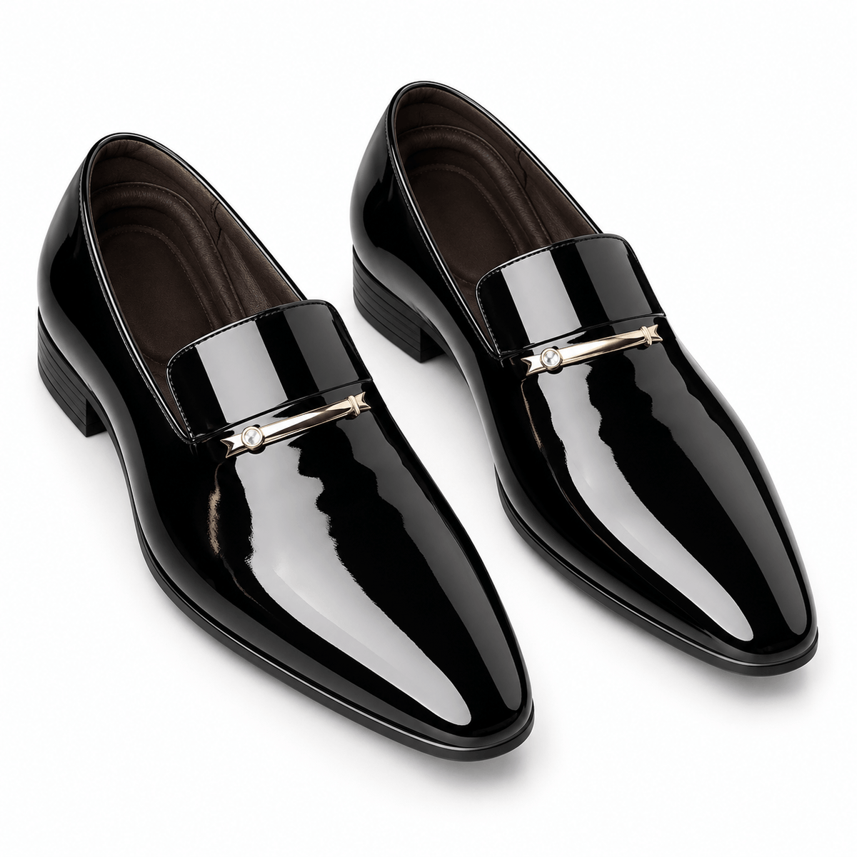 Men's Alaric Pointed-Toe Patent Leather Loafers