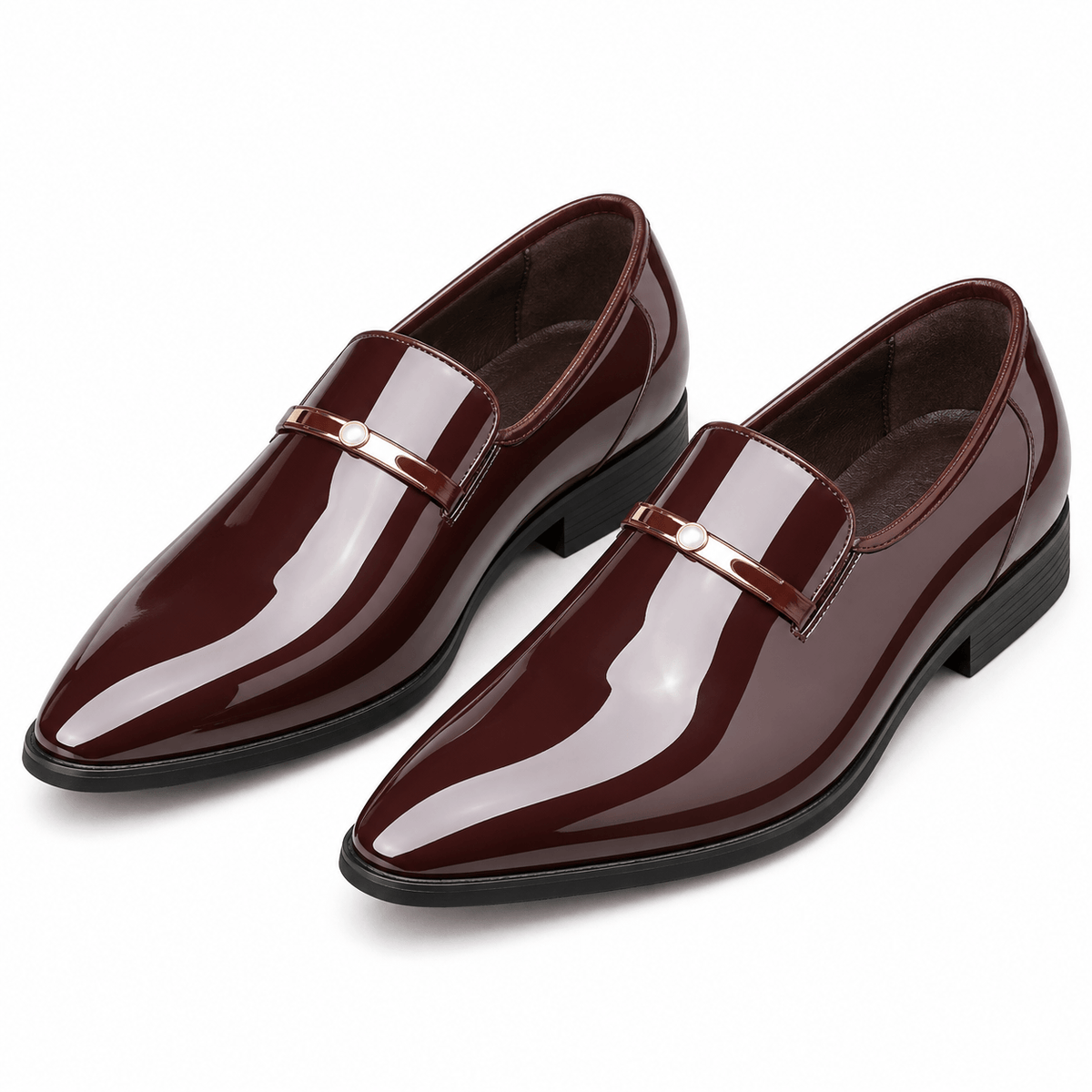 Men's Alaric Pointed-Toe Patent Leather Loafers