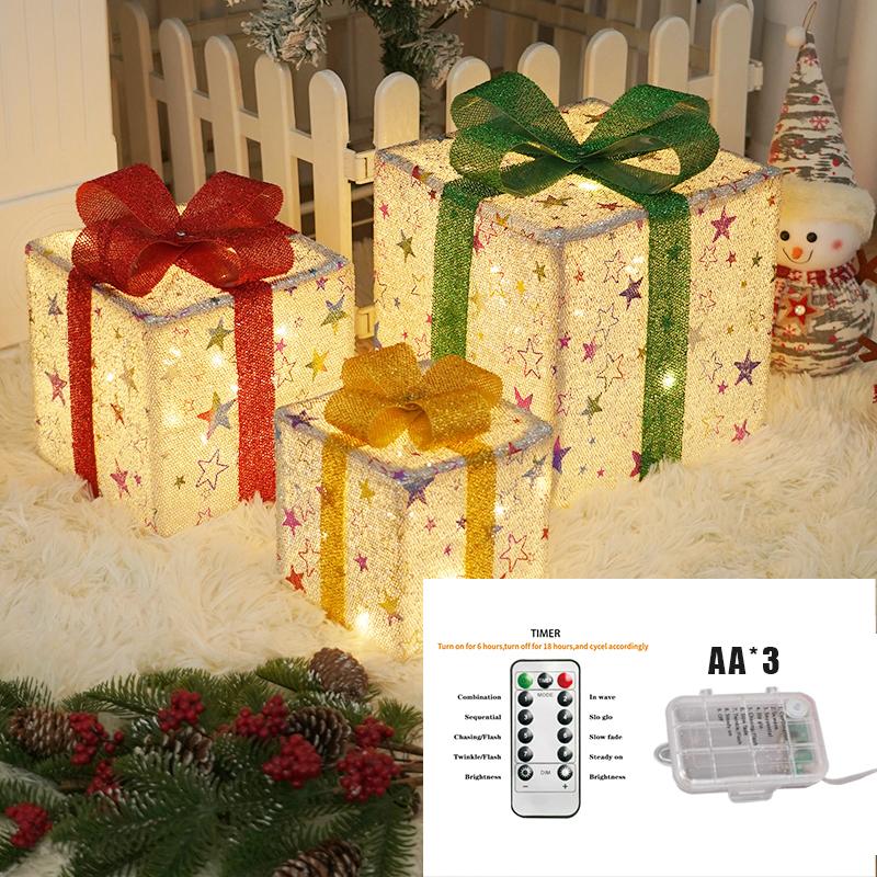GlowGift™ – 3-Pack LED Christmas Gift Boxes