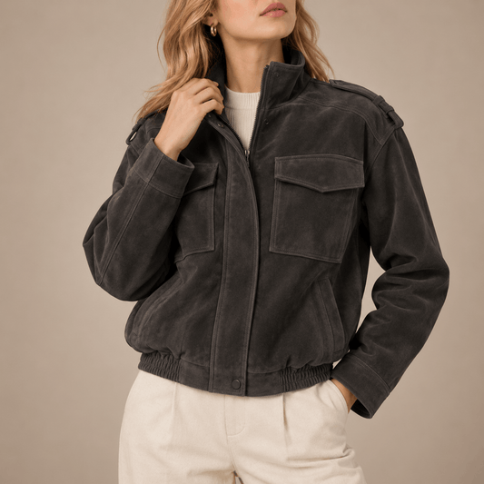Women's Elara Suede-Effect Casual Jacket