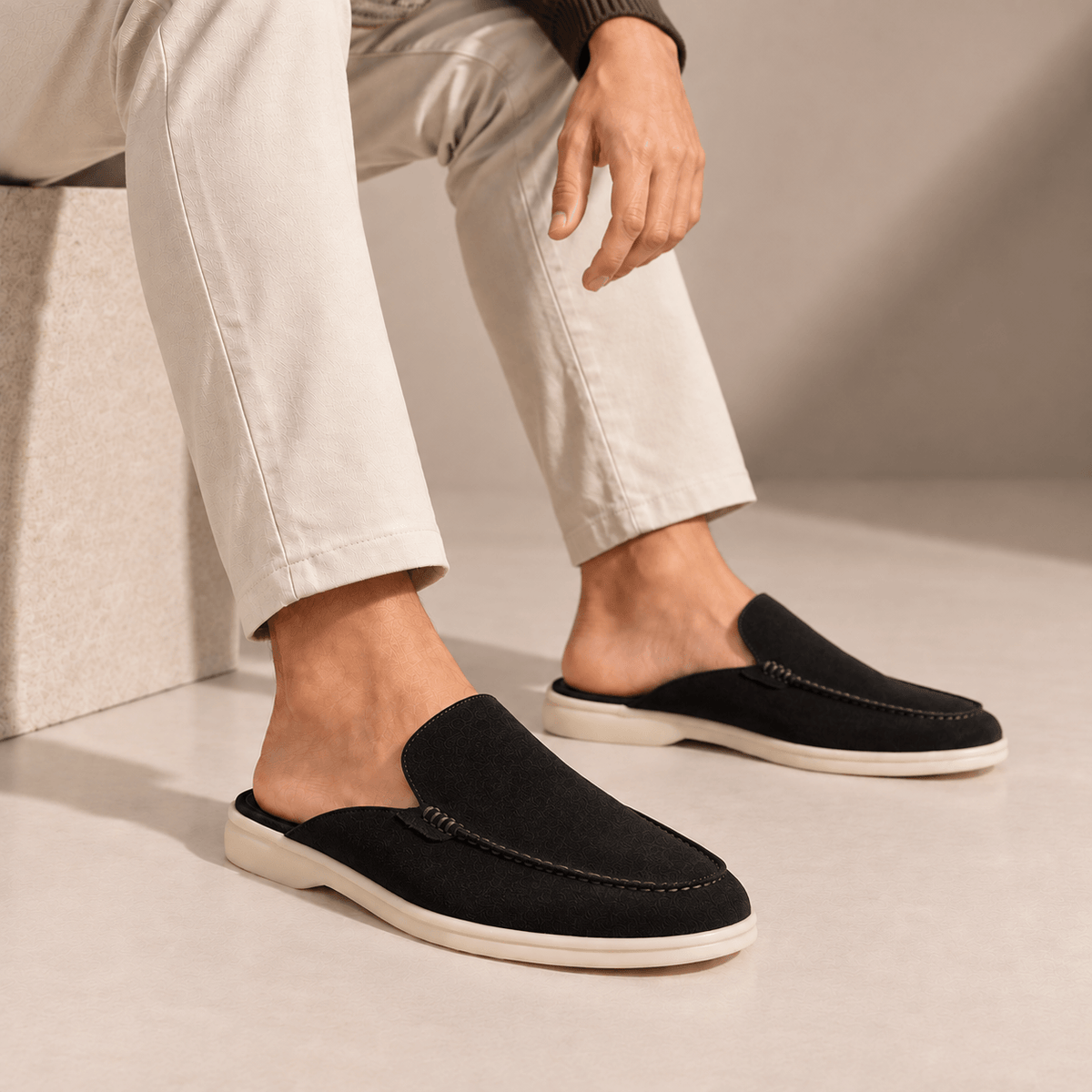 Men's Bellamy Open-Back Loafers