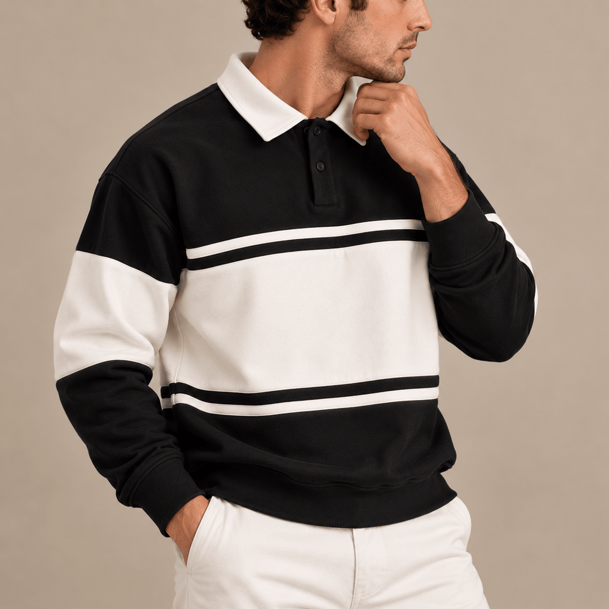 Men's Heritage Colour Block Polo Sweatshirt