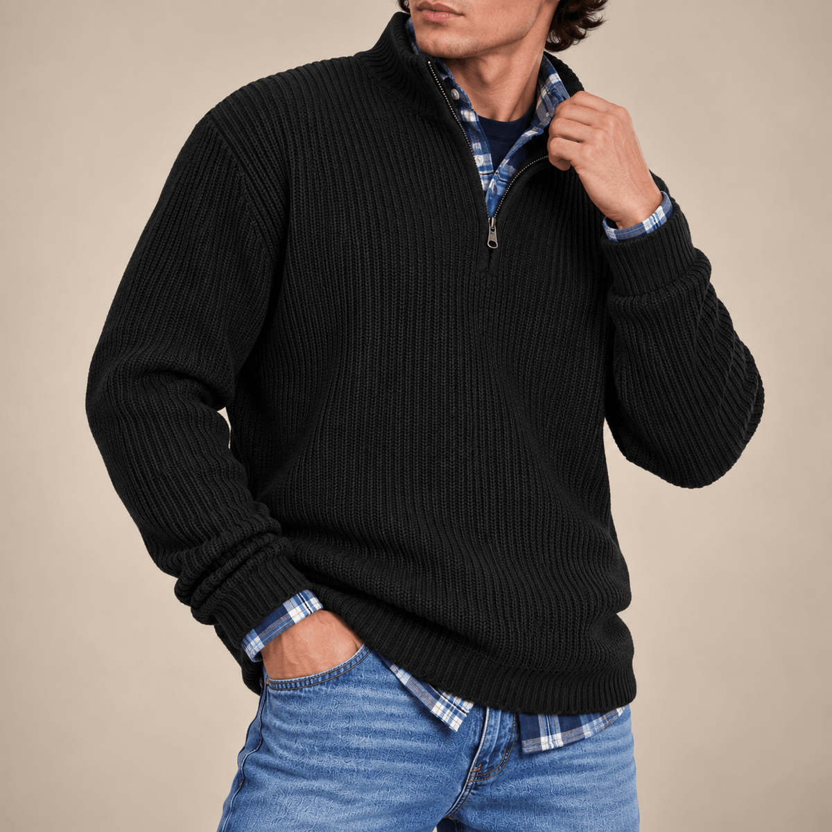 Men's Louis Heritage Half-Zip Sweater