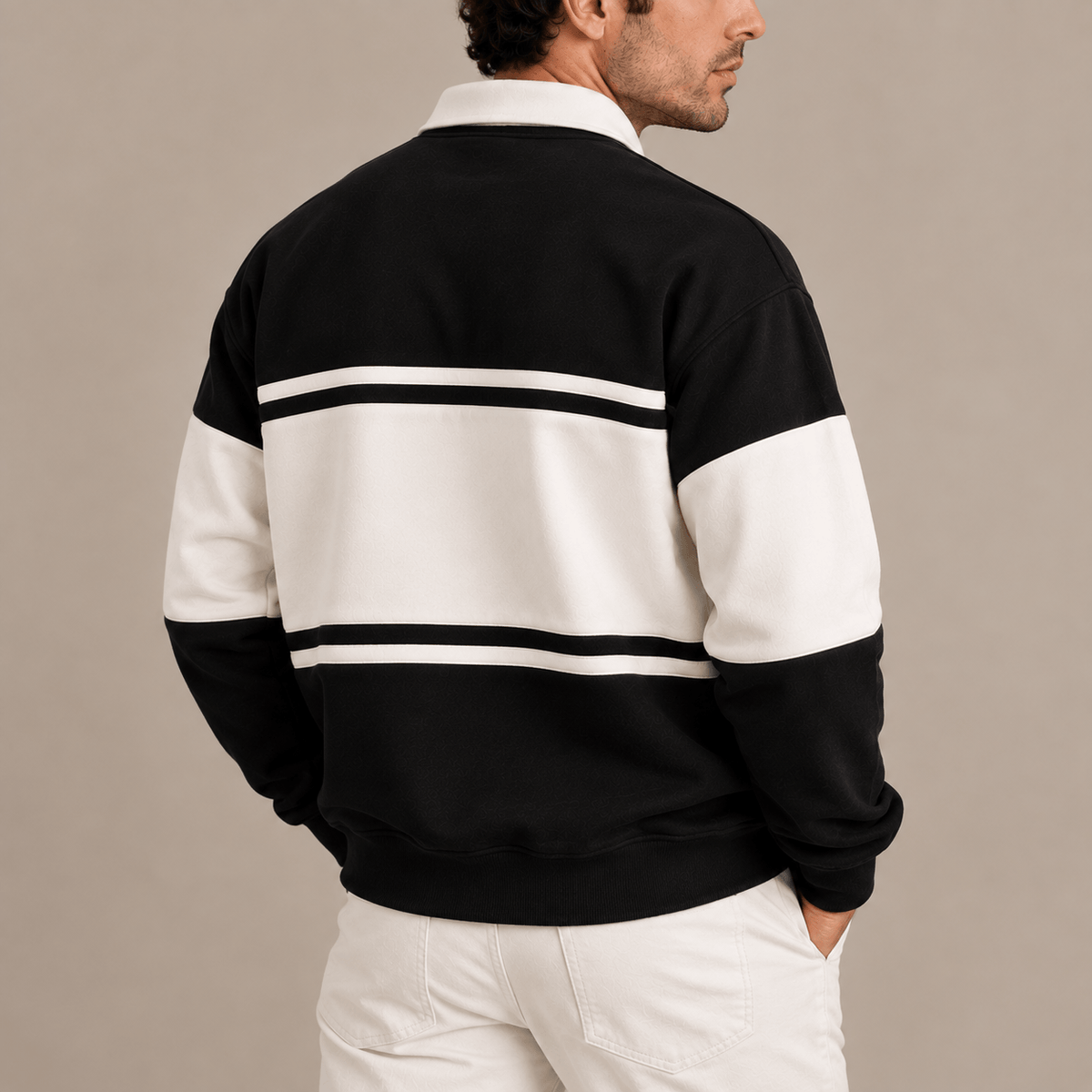 Men's Heritage Colour Block Polo Sweatshirt
