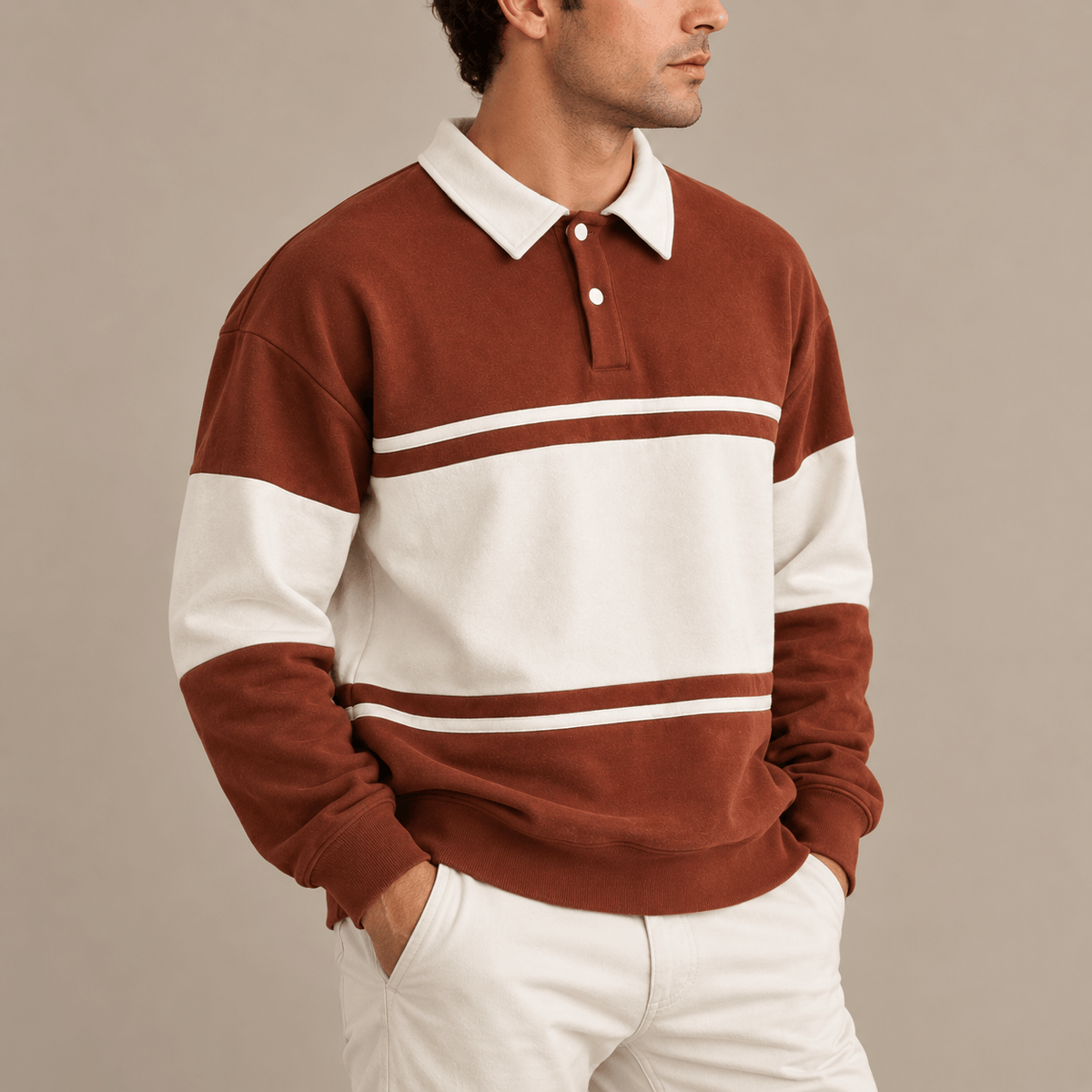 Men's Heritage Colour Block Polo Sweatshirt