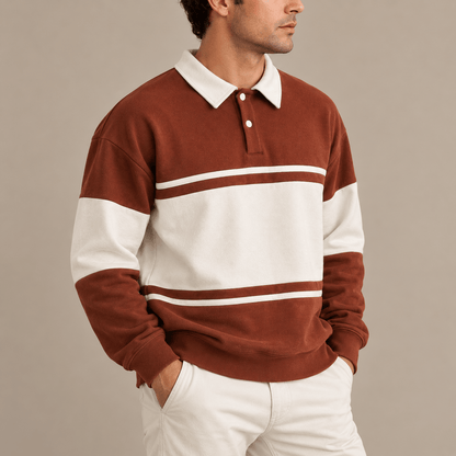 Men's Heritage Colour Block Polo Sweatshirt