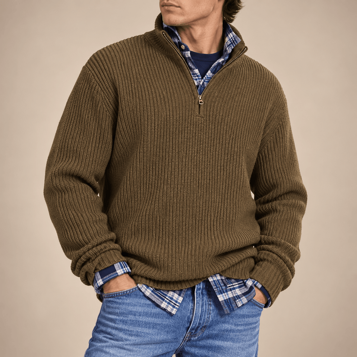 Men's Louis Heritage Half-Zip Sweater