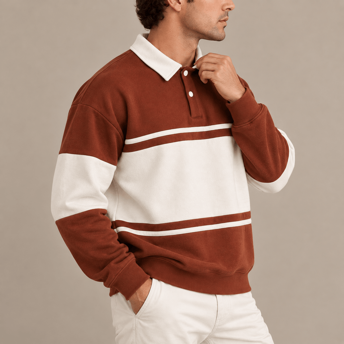 Men's Heritage Colour Block Polo Sweatshirt