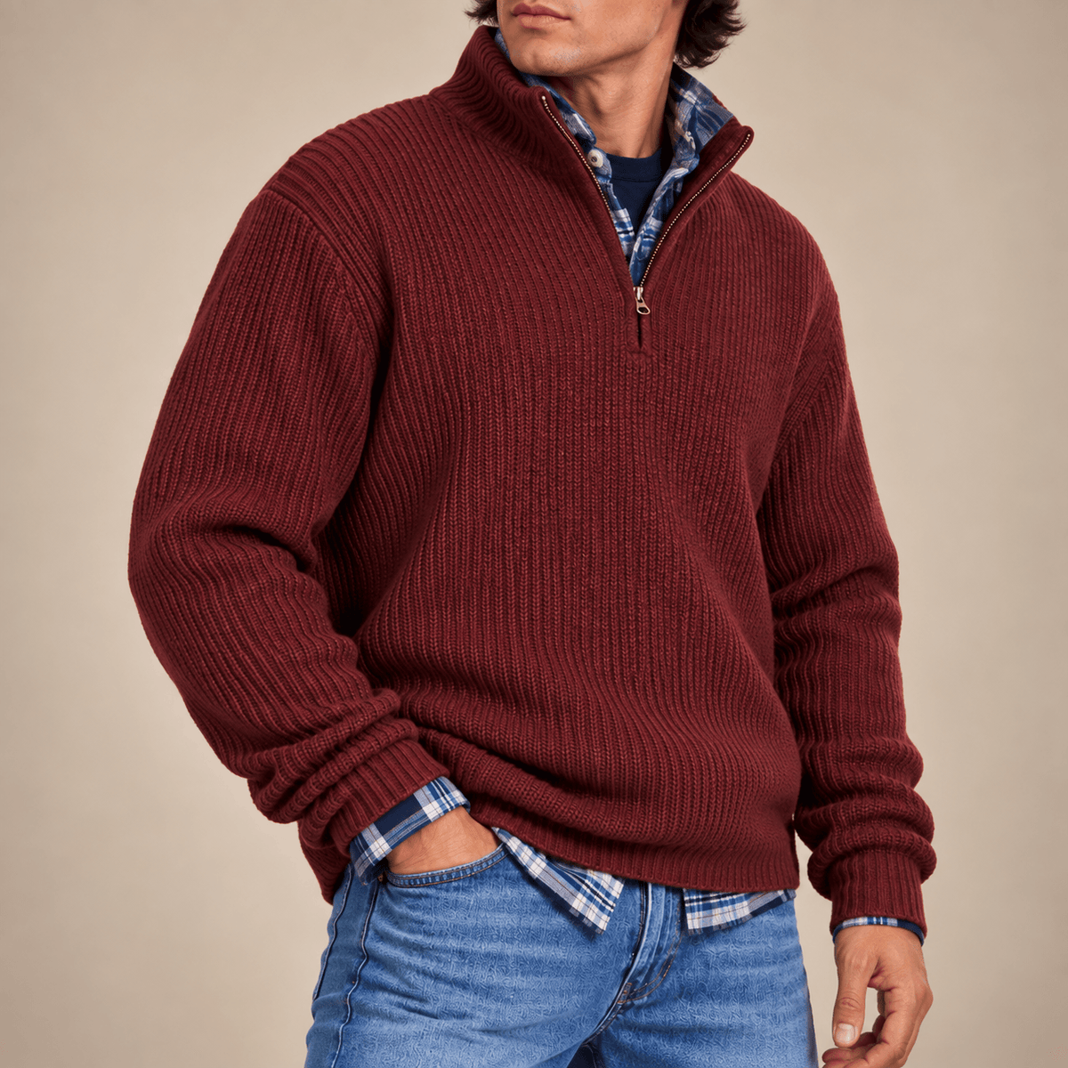 Men's Louis Heritage Half-Zip Sweater