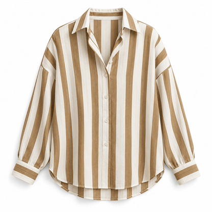 Women's Marcella Vertical-Stripe Linen-Style Shirt