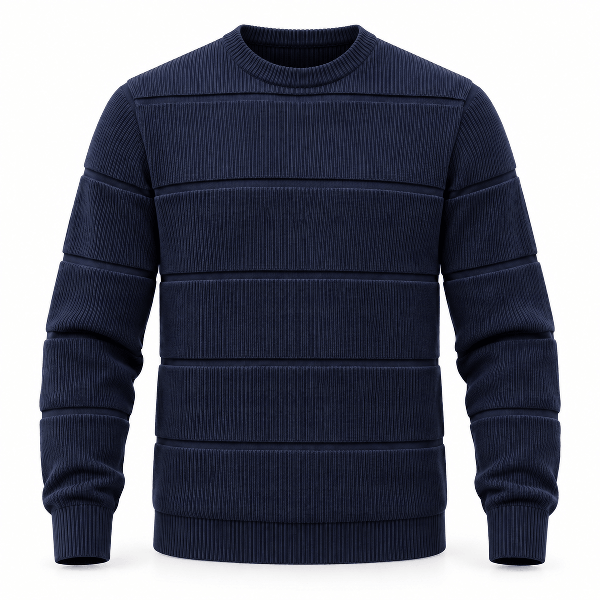 Men's Cedric Textured Panel Crew-Neck Jumper