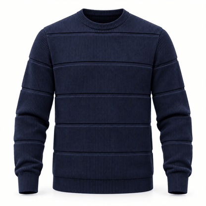 Men's Cedric Textured Panel Crew-Neck Jumper
