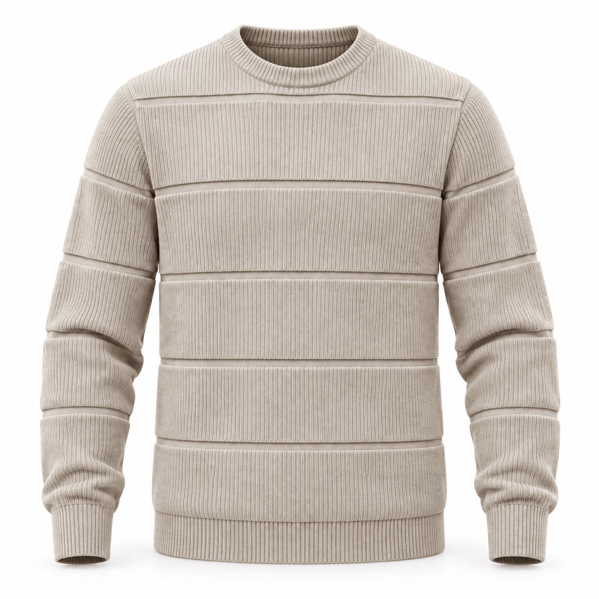 Men's Cedric Textured Panel Crew-Neck Jumper