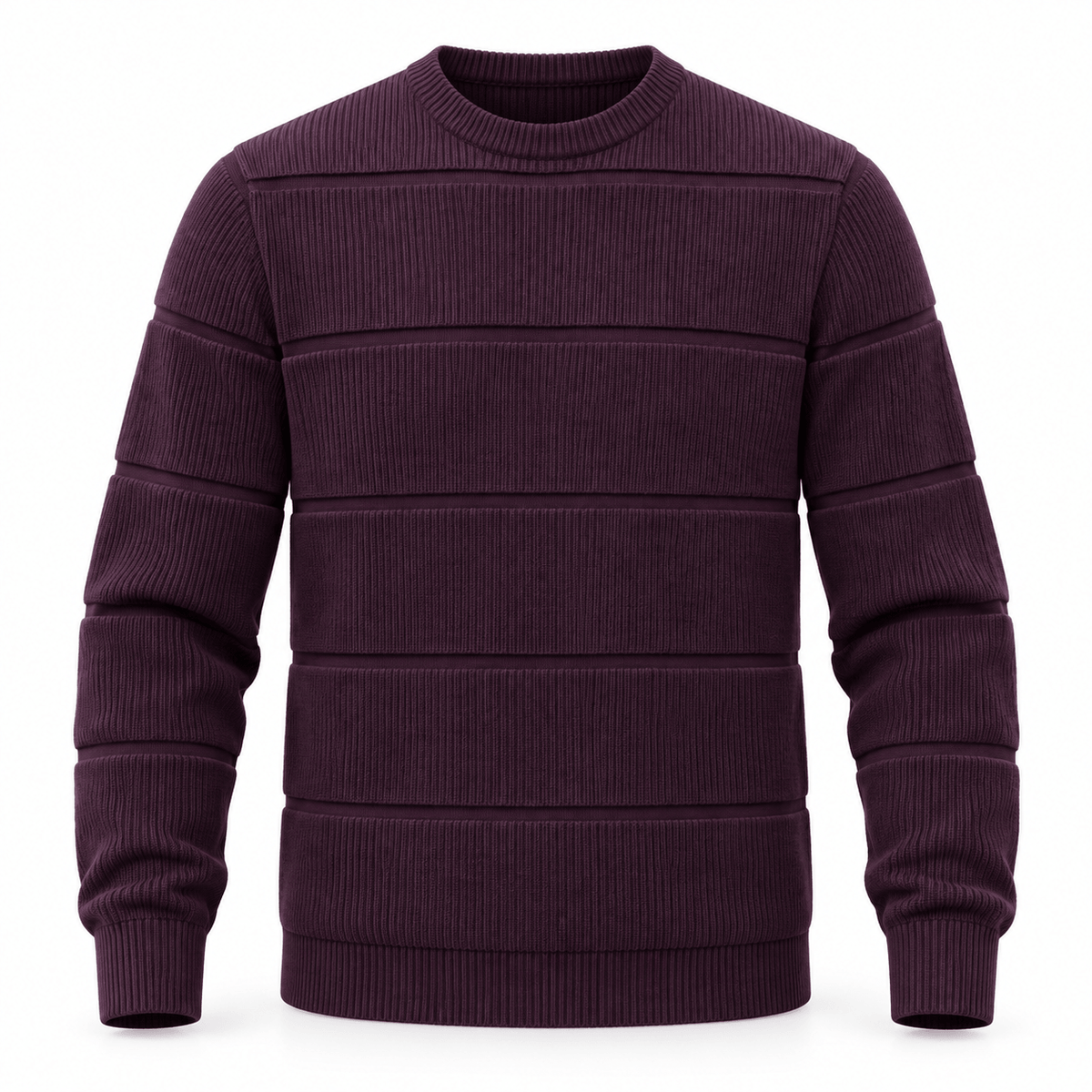 Men's Cedric Textured Panel Crew-Neck Jumper
