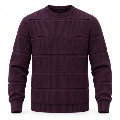 Men's Cedric Textured Panel Crew-Neck Jumper