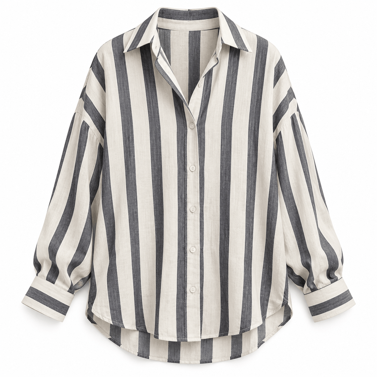 Women's Marcella Vertical-Stripe Linen-Style Shirt