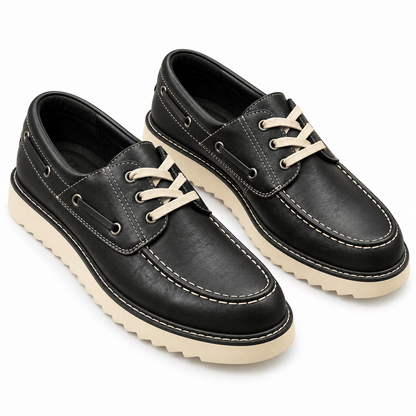 Men's Corwin Retro Moc-Toe Lace-Up Boat Shoes