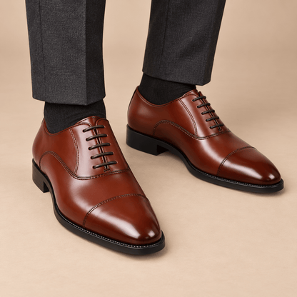 Men's Dorian Leather Cap-Toe Oxford Shoes