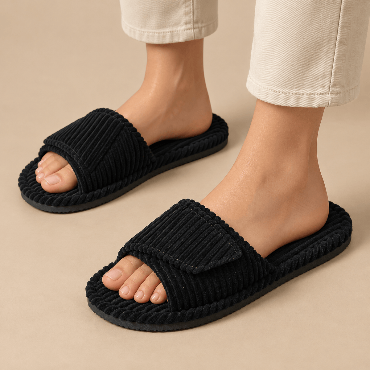Women's Elodie Corduroy Adjustable Slide Slippers