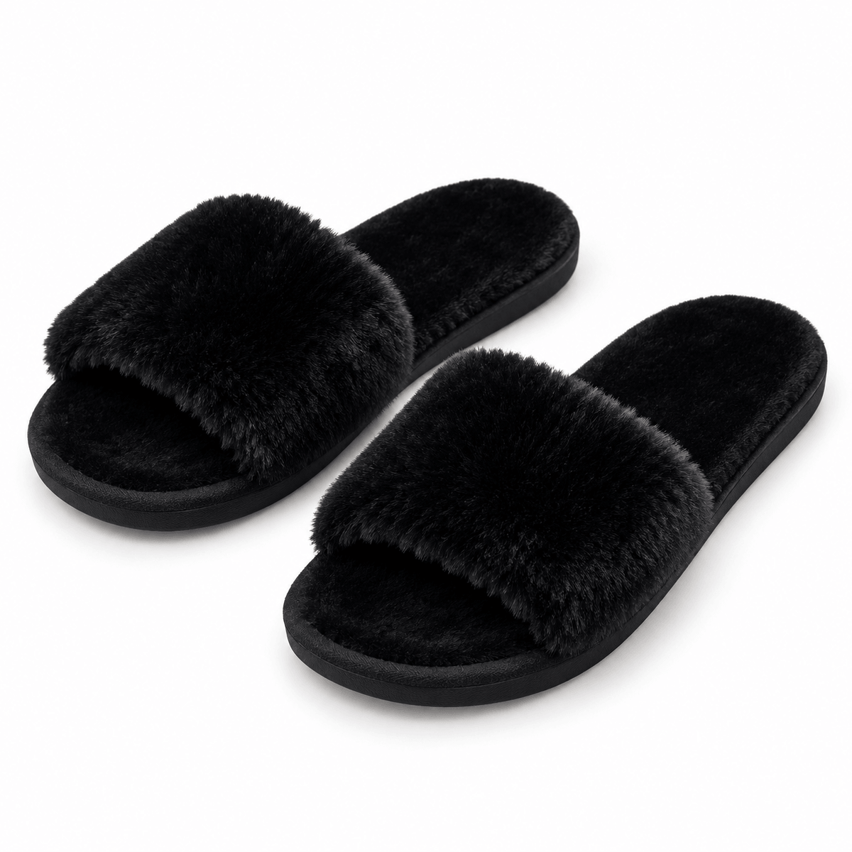 Women's Elodie Plush Open-Toe Slippers