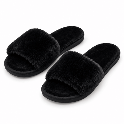 Women's Elodie Plush Open-Toe Slippers