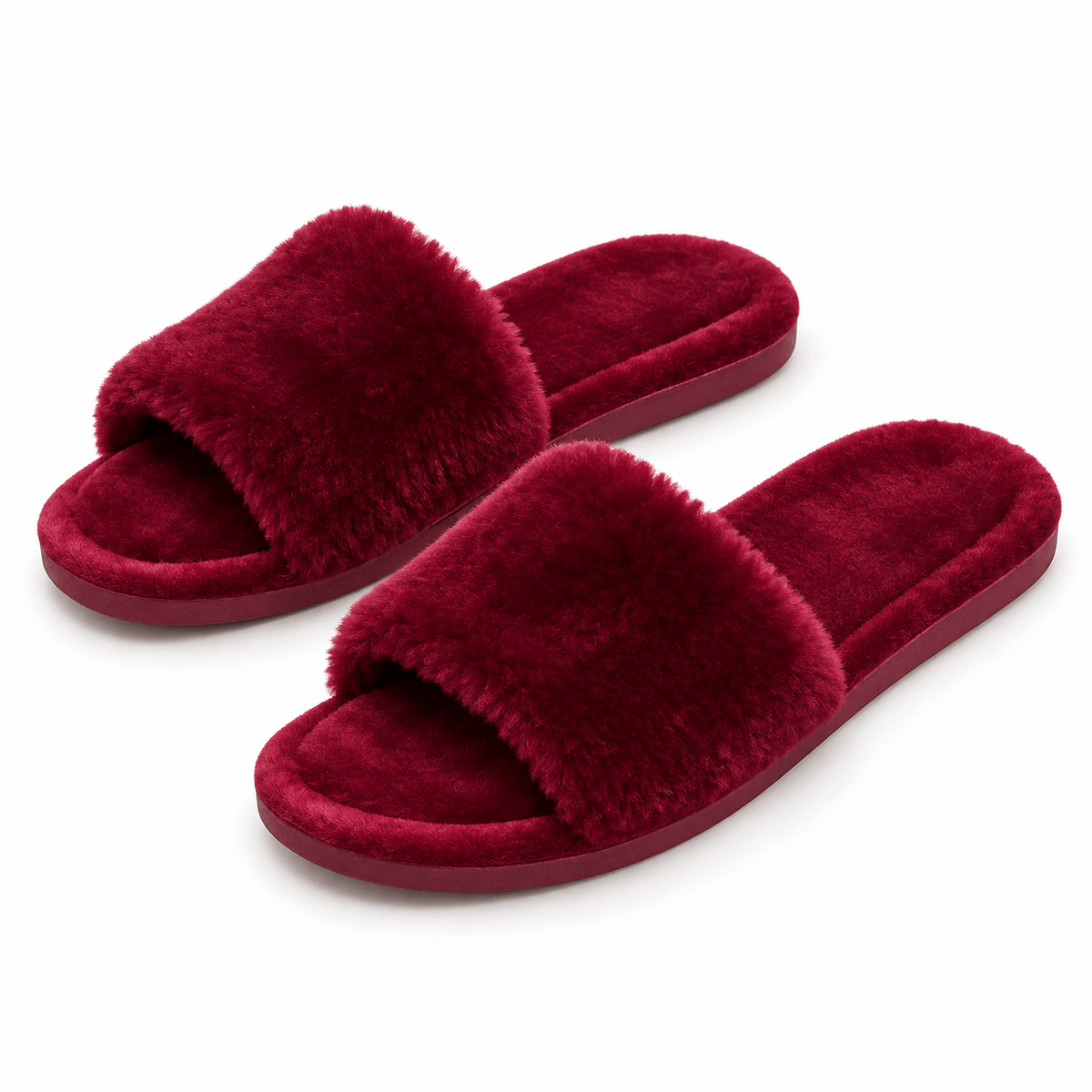 Women's Elodie Plush Open-Toe Slippers