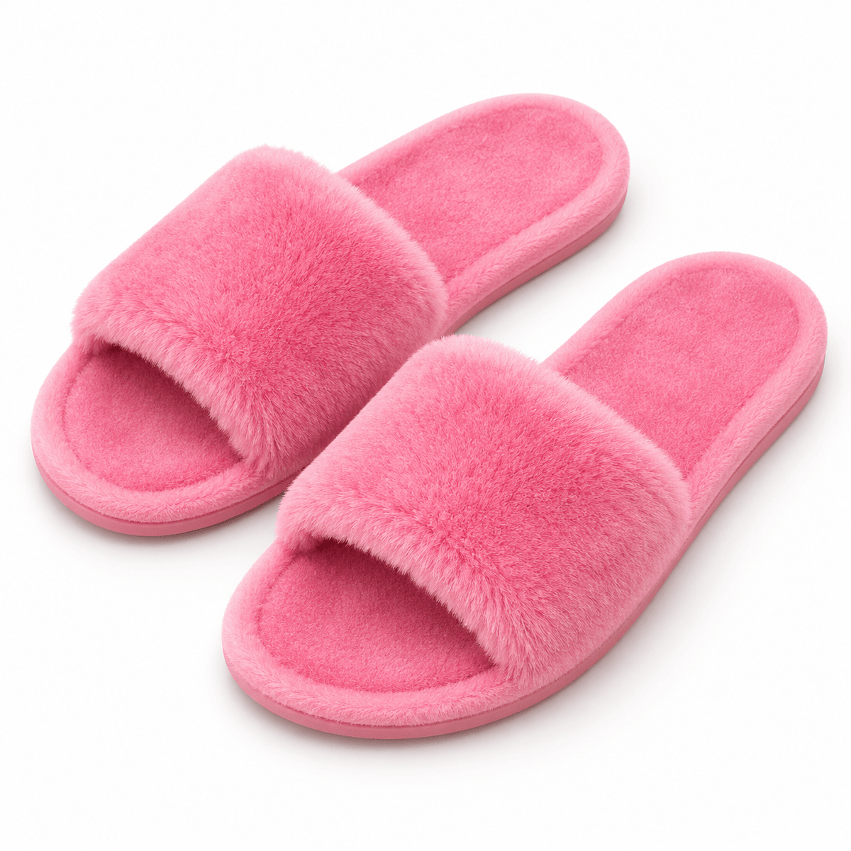 Women's Elodie Plush Open-Toe Slippers