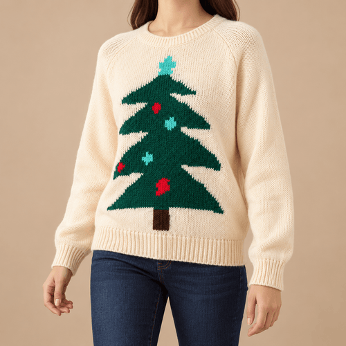 Women's Elowen Christmas Tree Knitted Jumper