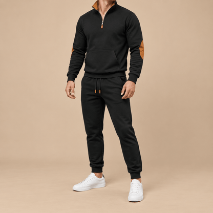 Men's Evander Contrast-Trim Quarter-Zip Tracksuit Set