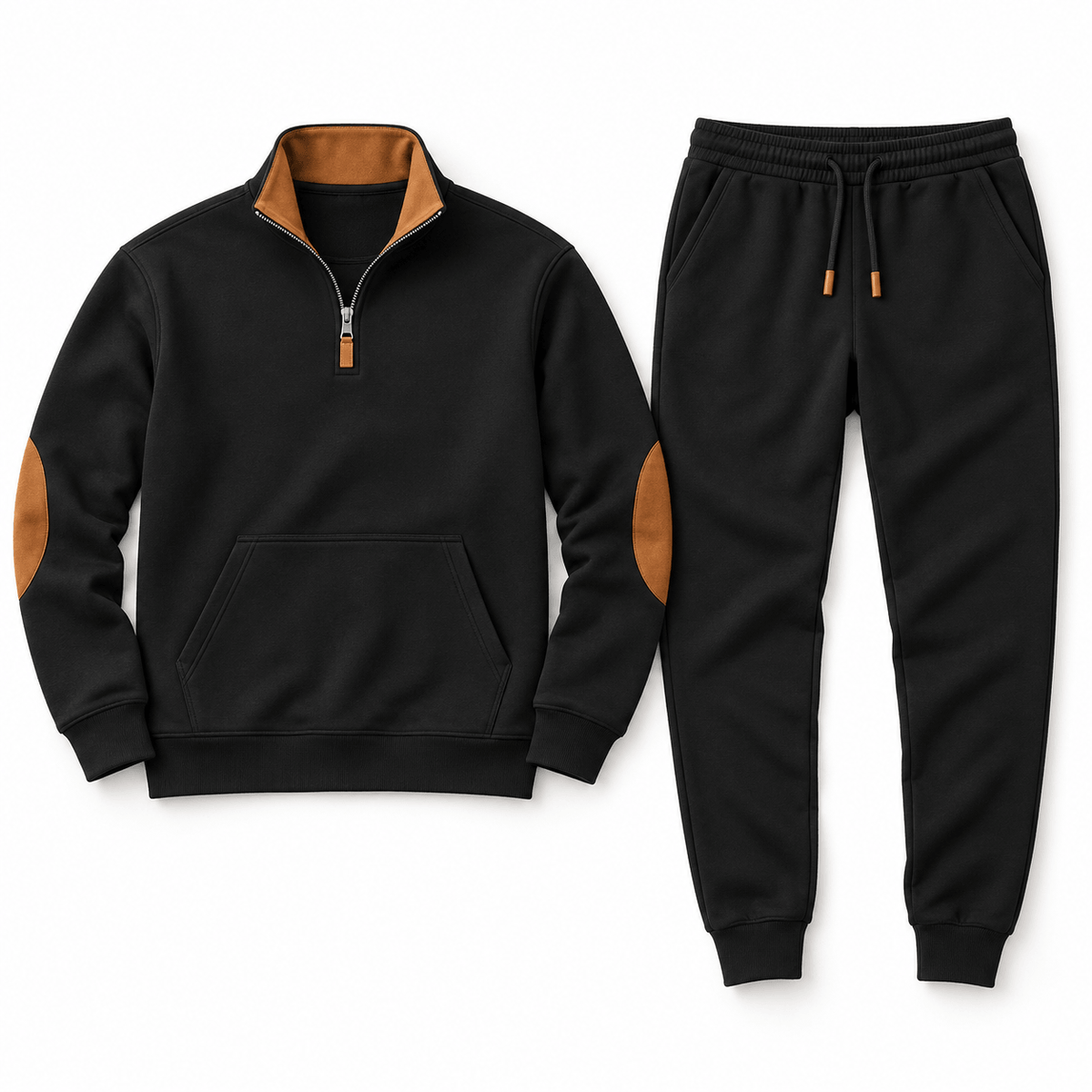 Men's Evander Contrast-Trim Quarter-Zip Tracksuit Set