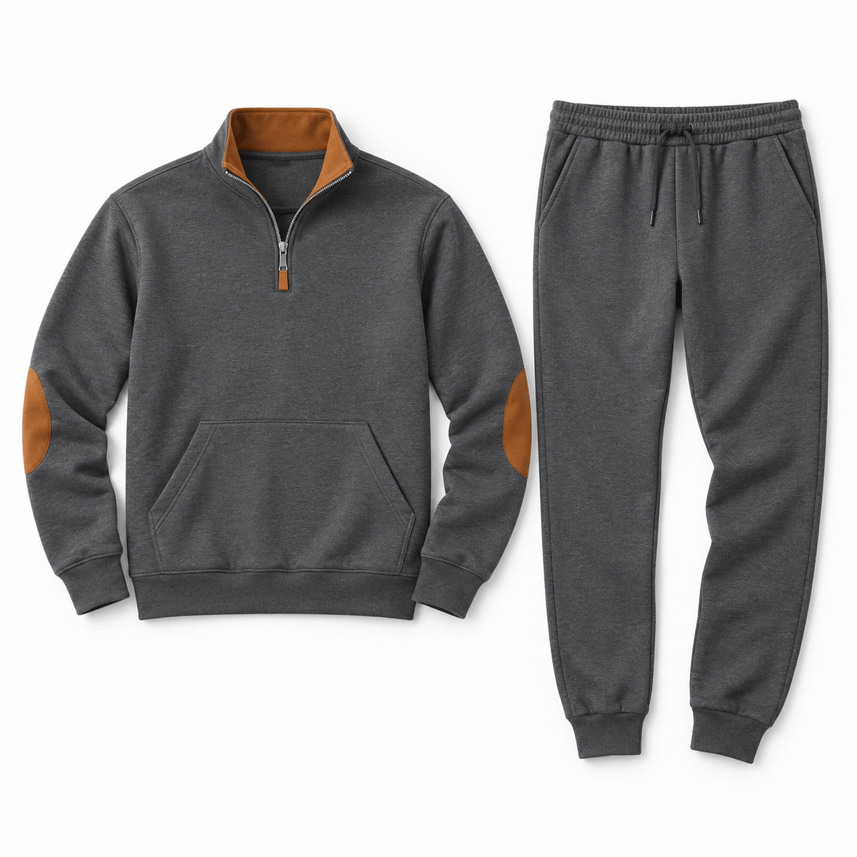 Men's Evander Contrast-Trim Quarter-Zip Tracksuit Set