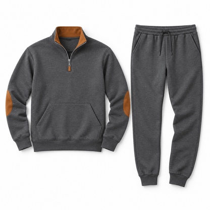 Men's Evander Contrast-Trim Quarter-Zip Tracksuit Set