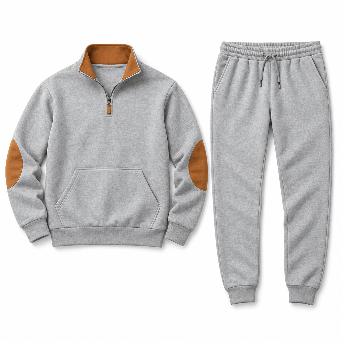 Men's Evander Contrast-Trim Quarter-Zip Tracksuit Set