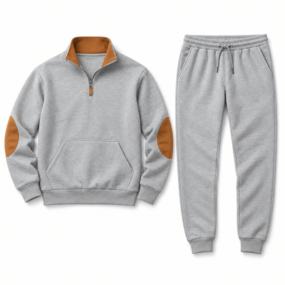 Men's Evander Contrast-Trim Quarter-Zip Tracksuit Set
