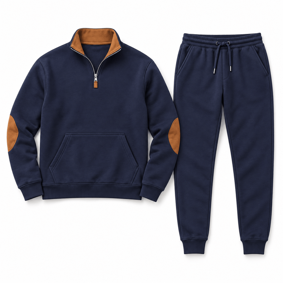 Men's Evander Contrast-Trim Quarter-Zip Tracksuit Set