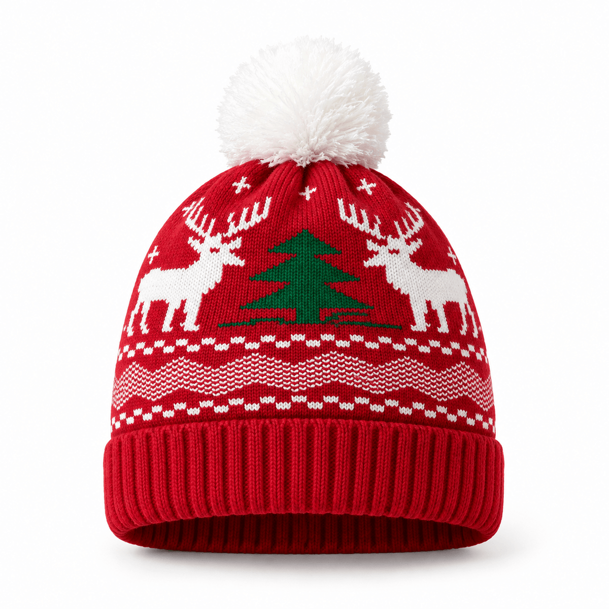 Unisex Finley Festive Christmas Pom Pom Beanie