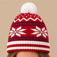 Red/White - Striped Snowflake