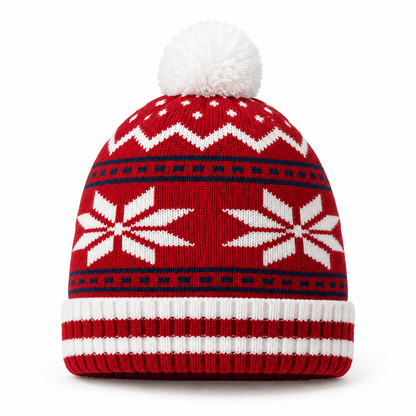 Unisex Finley Festive Christmas Pom Pom Beanie