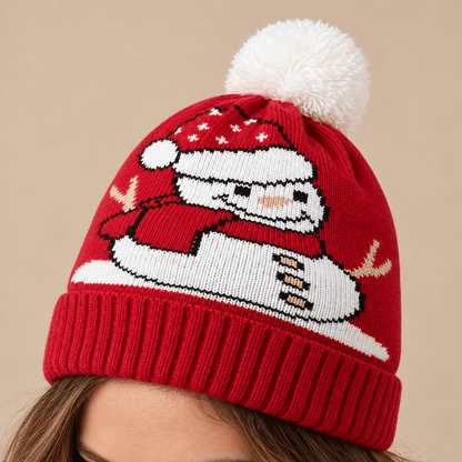 Unisex Finley Festive Christmas Pom Pom Beanie