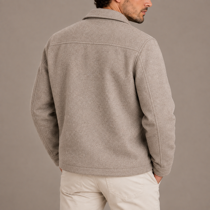 Men's Classic Collared Zip Jacket