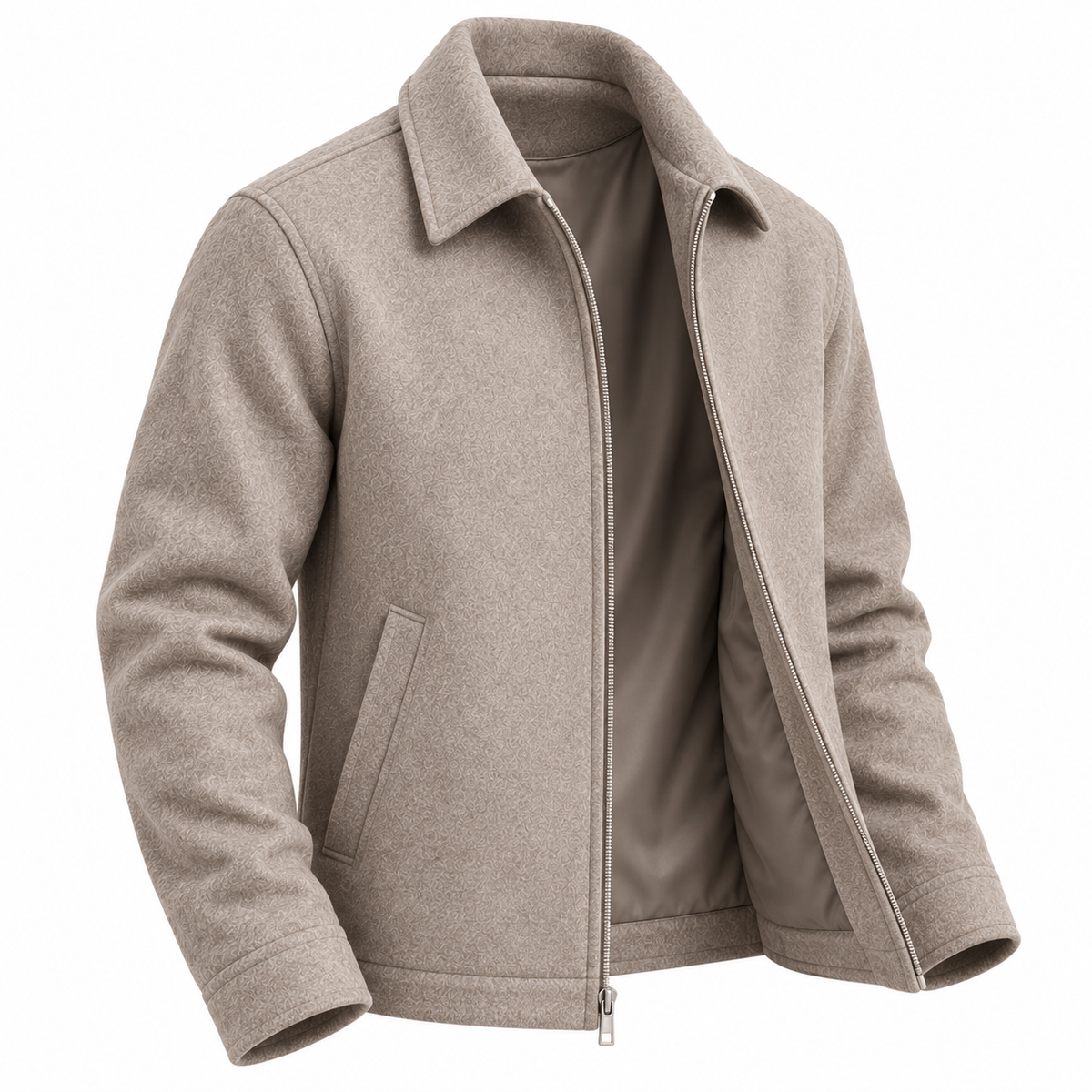 Men's Classic Collared Zip Jacket