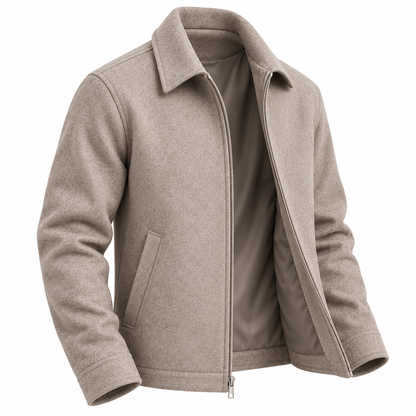 Men's Classic Collared Zip Jacket