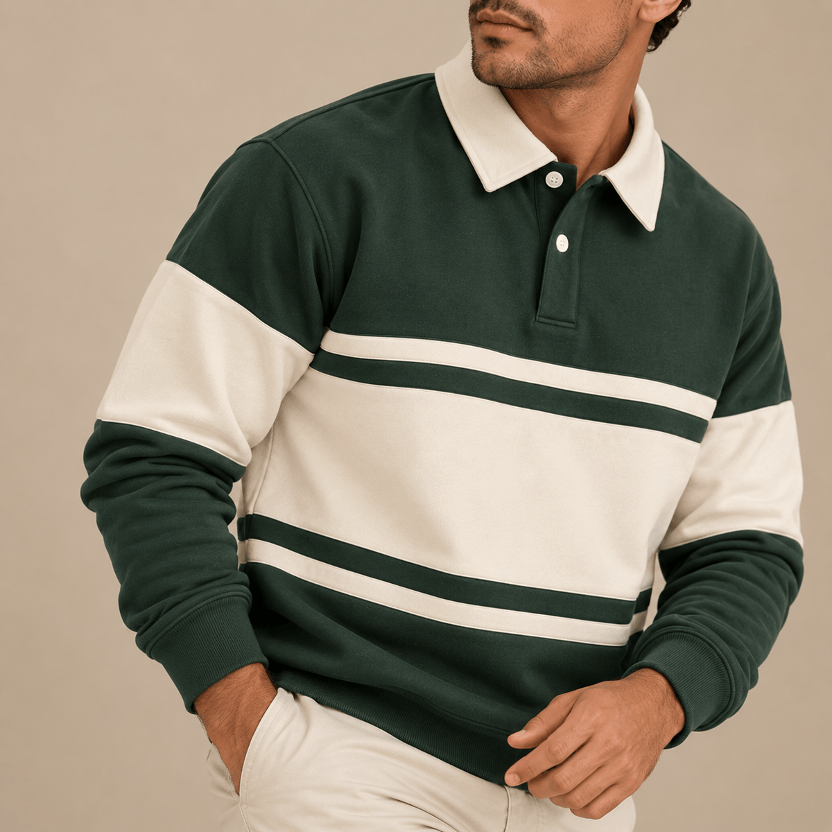Men's Heritage Colour Block Polo Sweatshirt