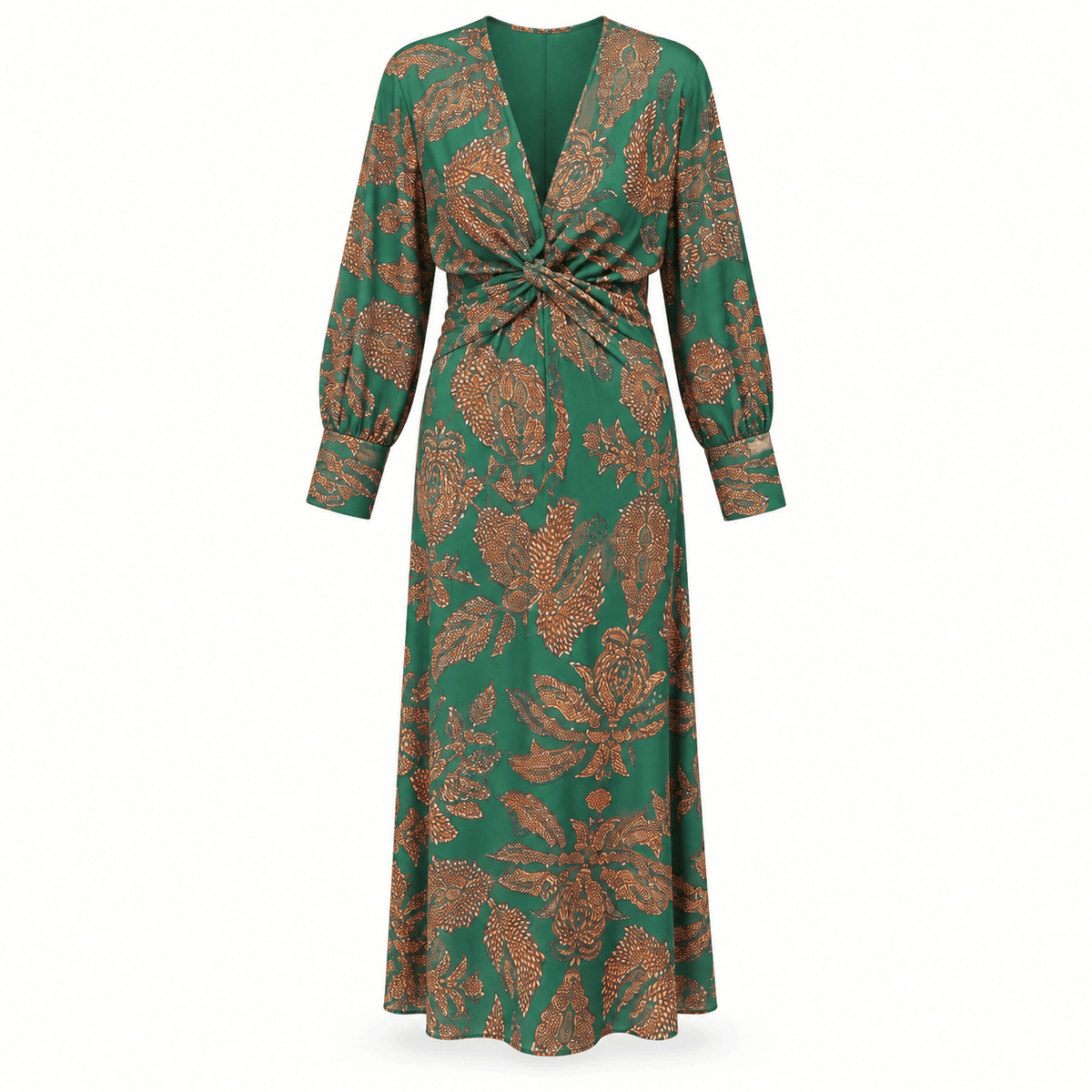 Women's Aurelia Botanical Twist-Waist Midi Dress