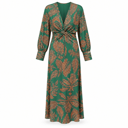 Women's Aurelia Botanical Twist-Waist Midi Dress