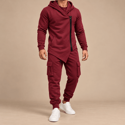 Men's Hudson Asymmetric Zip Hoodie Tracksuit