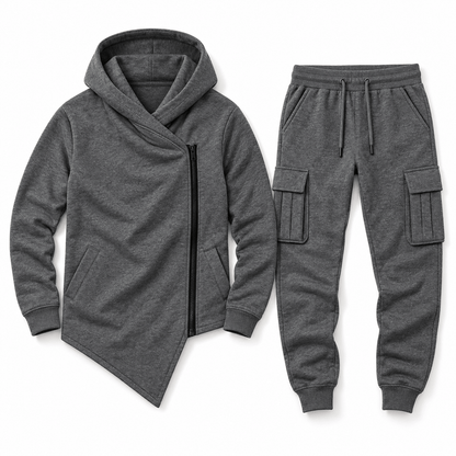 Men's Hudson Asymmetric Zip Hoodie Tracksuit